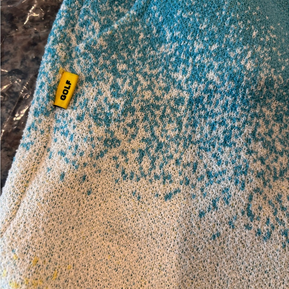 Golf Wang Tyler the Creator Brand      Blue and White Knit Sweater